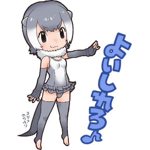 оттер аниме, kemono friends, kemono friends юри, kemono friends слон, kemono friends small clawed otter