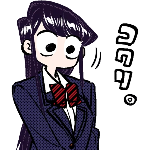 animação, komi san, montanha komi, komi st chibi