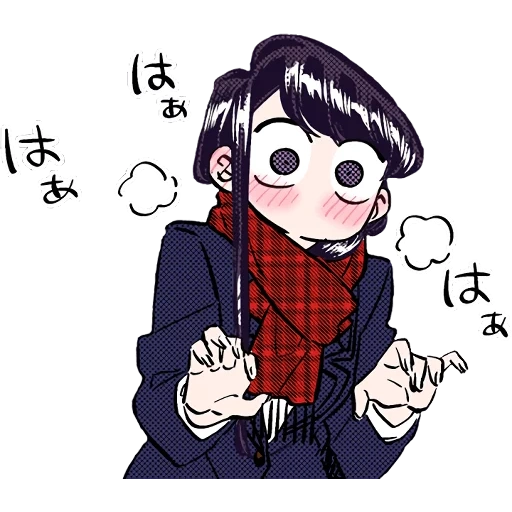 animação, figura, montanha komi, komi st chibi