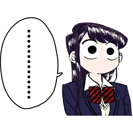 animação, komi san, montanha komi, komi st chibi