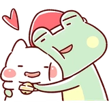 Lazynfatty - Christmas Frog :: @line_stickers