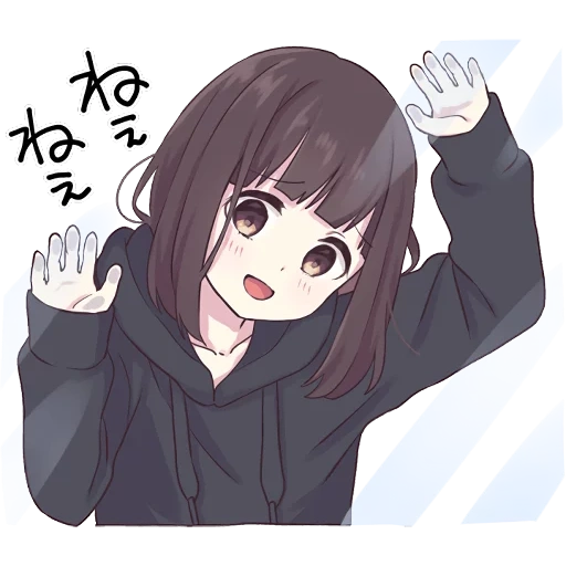 Menhera chan - Telegram Sticker - English