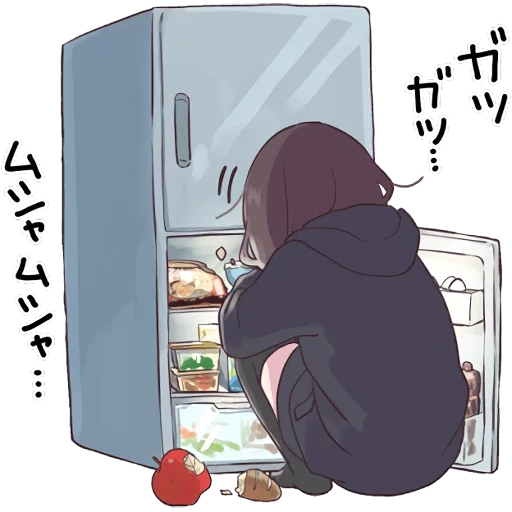рисунок, аниме идеи, аниме персонажи, аниме холодильник, аниме милые рисунки