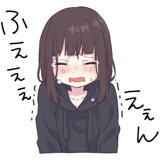 menher chan, kawai anime, menhera tian, menher chan is sad, anime drawings of girls