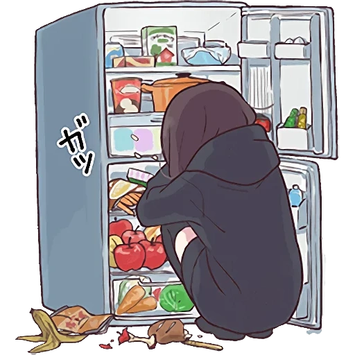 menhera, mehera chan, menhera chan, anime refrigerator, anime cute drawings