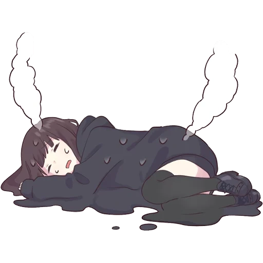 cartoon cute, menhera chan, anime picture, manhra chen lies down