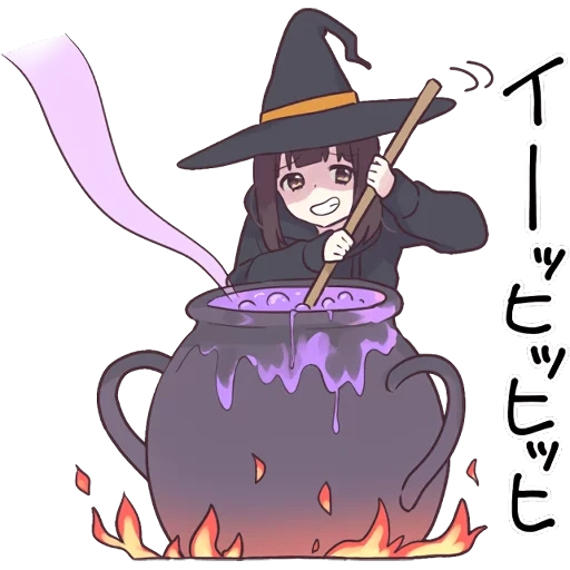 witch, witch, cartoon witch, witch anime, lovely witch