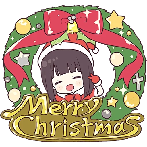 figure, anime picture, cartoon christmas, cartoon cute pattern, new year menherachen