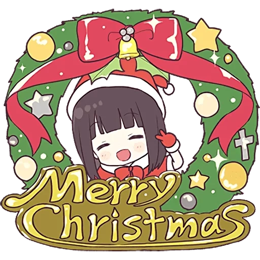 gambar, gambar anime, anime christmas, gambar lucu anime, menher chan tahun baru