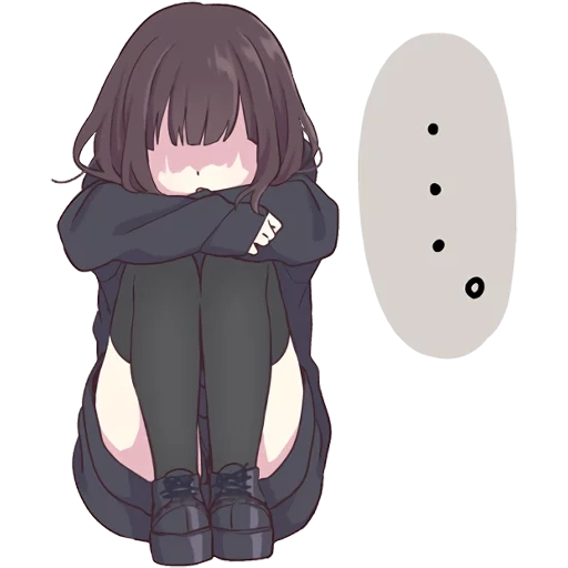 karakter anime, lukisan gadis anime, gadis komik bergerak, gambar anime sedih, anime menhera kayako chan