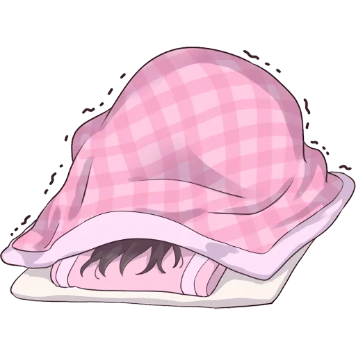найти, menhera chan, розовое одеялко рисунок