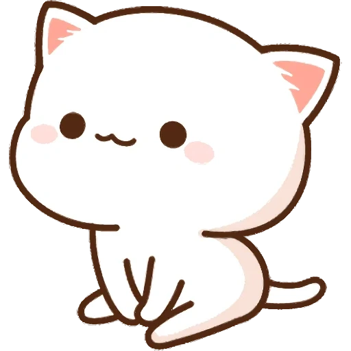 mochi mochi peach cat, mochi peach cat stickers of telegrams, kawaii cats, catchers cute drawings, pop cat meme without a background