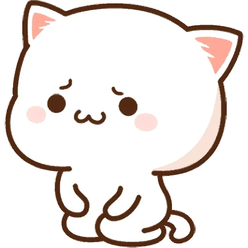 mochi mochi pêssego gato, mochi pêssego gato, desenhos fofos kawaii, katiki kawaii, desenhos para esboços kawaii