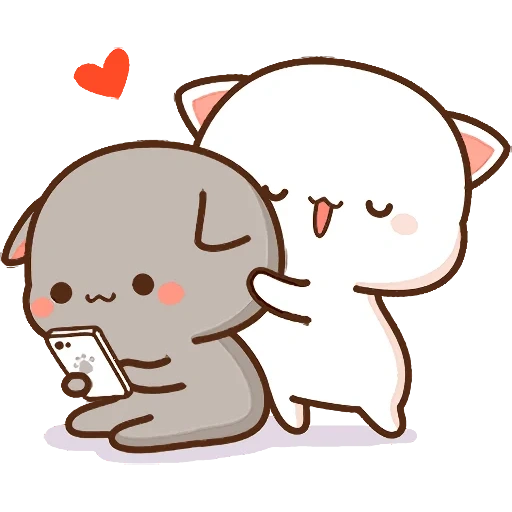 cute kawaii drawings, kawaii cats love, cute drawings chibi, kawaii cats couple, cute kawaii cats