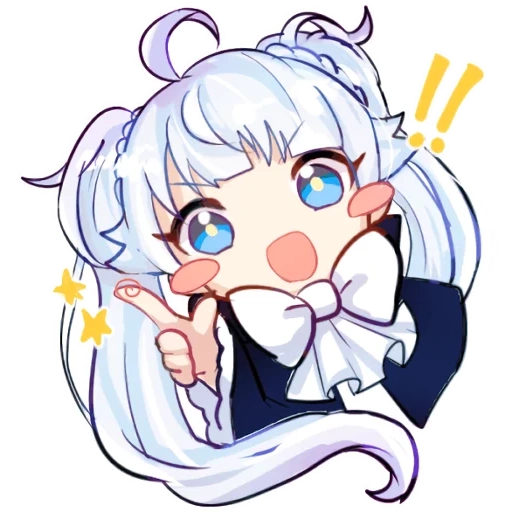 yumu, emilia, animação é fofa, personagem de anime, padrão bonito anime