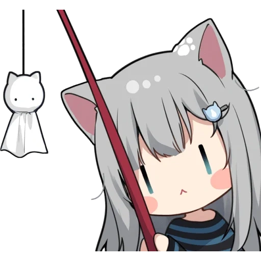 neko, chibi alcuni, anime cat, nachonekodayo, gatti di ragazze anime