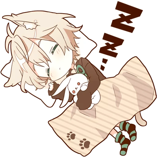 neko kun, chibi chuya, big neko, chibi algum, chuya nakahara chibi