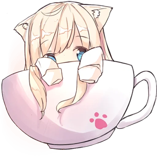 neko chang, anime lucu, nekomimi mia, anime kawai neko, pola anime yang lucu