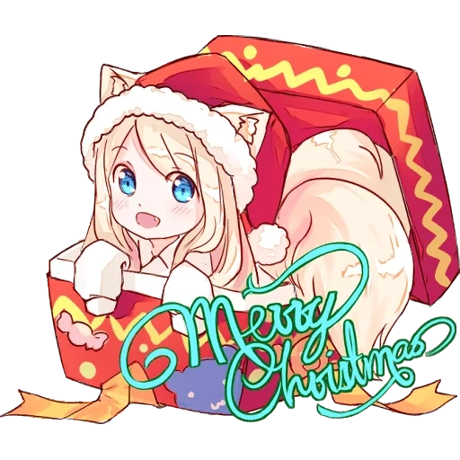 animation, ng animation, animation art, nico santa claus, anime girl