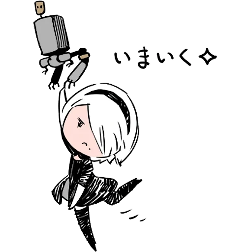 nier automata, 2b nier automata чиби, 2b чиби, nier automata 2 b, nier automata 2