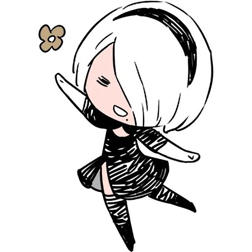 nier automata 2 b, 2b чиби, hachi, nier automata чиби, чиби персонажи