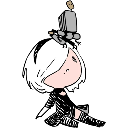 nier automata, nier automata 9s adesivos, nier automata 2 b, nier automata 2, nier automata 9 s