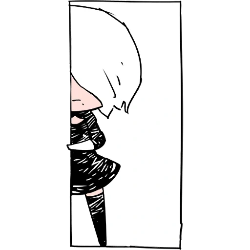 anime sketches, anime, automata 2 b, nier automata 2 b, desenhos de moda