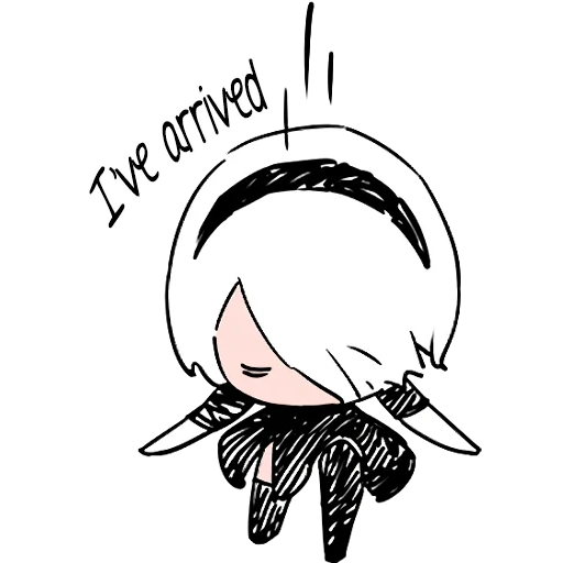 nier automata 2 b, nier automata, nier automata chibi, 2b chibi, nier automata 9 s