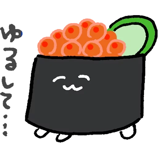 sushi, beaux sushis, sushi à rouleaux, dessin de sushi