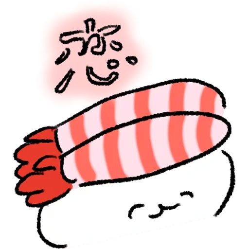 linea, disegno di sushi, cartone animato di sushi, illustrazione di sushi