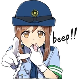 Police Girlfriend ENG :: @line_stickers