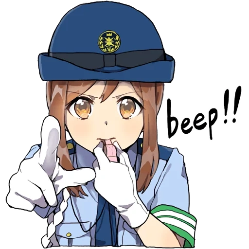 anime, anime haruka, polícia de anime, anime de hataraku saibou, meninas de anime são policiais