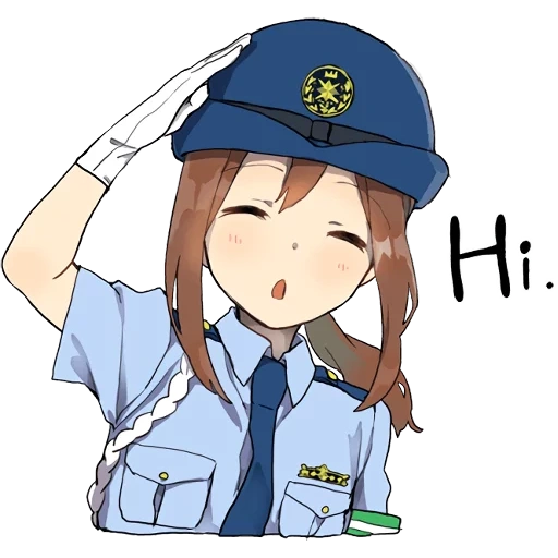 sile, foto, menina anime, polícia de anime, meninas de anime são policiais