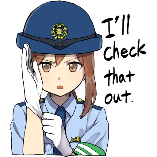 sile, anime, anime girl, anime police, anime girls are police officers