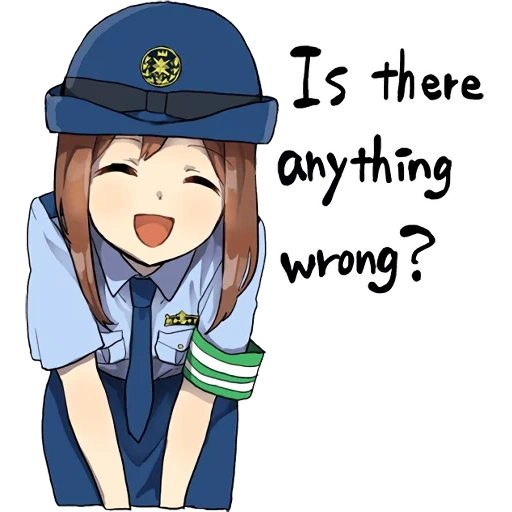 animación, chica de animación, policía de animación, animación policial, policía de anime
