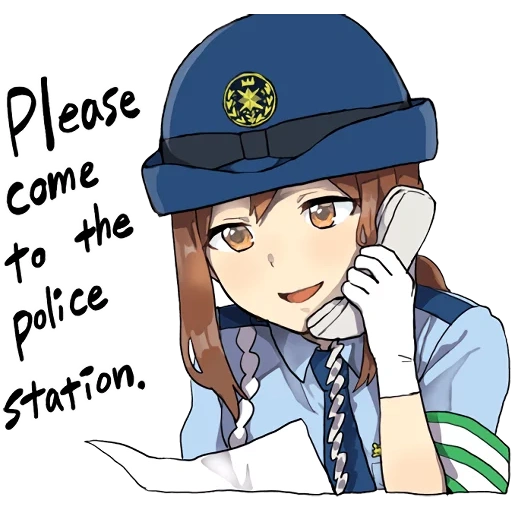 polisi tian, anime police, polisi anime, anime polisi, anime girl police