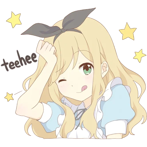 pom's alice, lovely cartoon, alice of anime pom, anime girl is cute, anime alice sticker