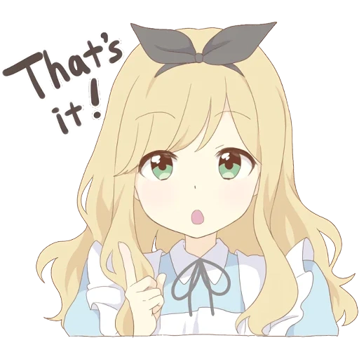 alice's line, lovely cartoon, alice of anime pom, anime alice sticker, pom's alice kansai dialect