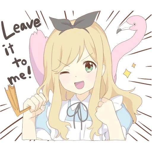 alice's line, pom's alice, alice of anime pom, anime alice sticker, pom's alice kansai dialect