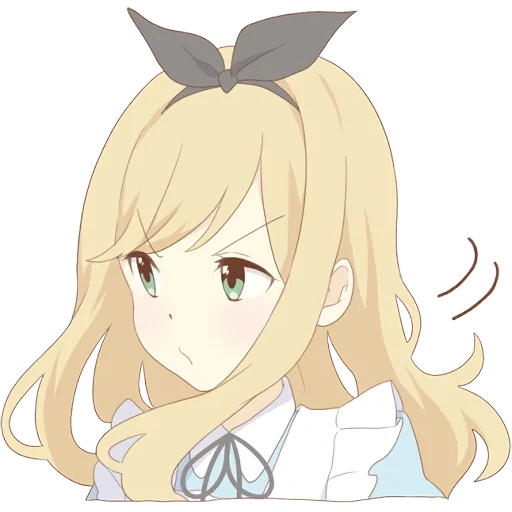 baris alice, seni anime, alice pom, stiker anime alice, dialek alice kansai pom