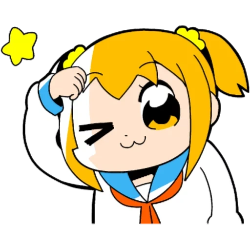 anime, anime drawings, pop epic, pop team epic, fictional character