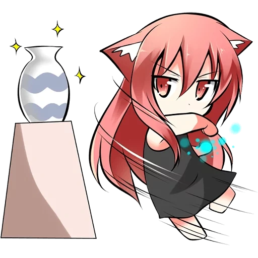 chibi, anime neko, chibi anime, art de l'anime, art d'animation de chibi