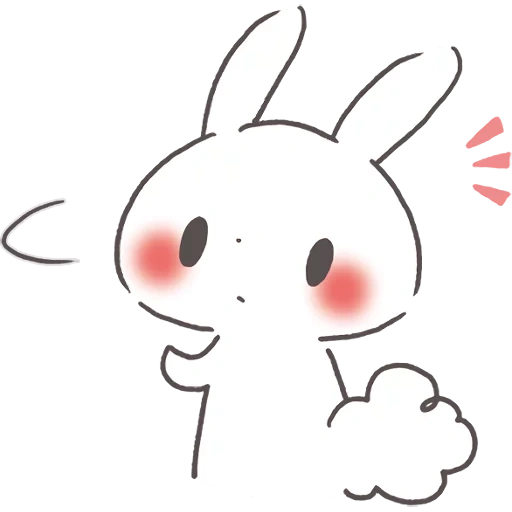 rabbit, general rabbit, red cliff rabbit, sketch rabbit, beautiful sketch rabbit beginner sticker