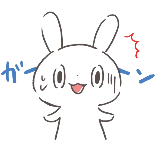 red cliff rabbit, sketch rabbit, kavai rabbit, cute rabbit pattern, beautiful sketch rabbit beginner sticker