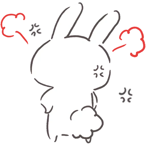 general rabbit, mimi rabbit, cute little rabbit, mimi sticker, drawing a rabbit lightly