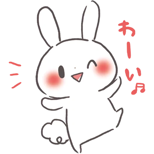 kelinci pu, chibi rabbit, sketsa kelinci, gambar kelinci yang indah, stiker yang indah membuat sketsa pemula kelinci