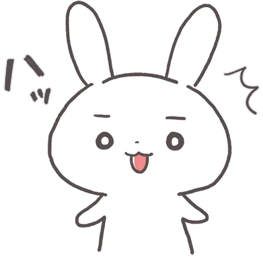 conejo mimi, sketch conejito, conejo kawai, boceto de conejo, patrón lindo conejito es fácil