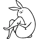 rabbit with beautiful legs :: @line_stickers