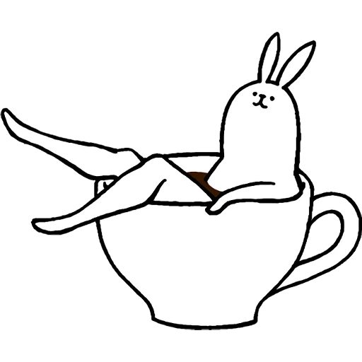 coniglio, coniglio d'anatra, disegno di coniglio, coniglio con le belle gambe