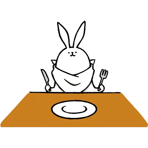conejo, conejo blanco, ilustración de conejo